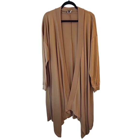 1.State duster cardigan 3X Tan open front minimalist neutral - Picture 1 of 8